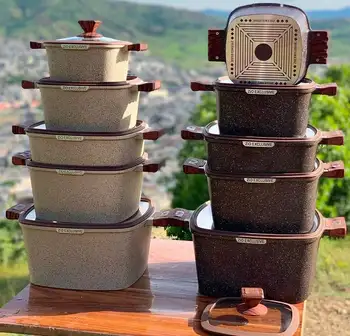 سرویس قابلمه زیو 10 پارچه مربع