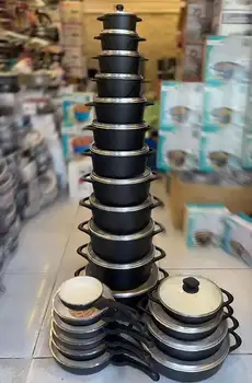 تابه و قابلمه تکی چدن گرانیت برند عروس مدل ویکتوریا