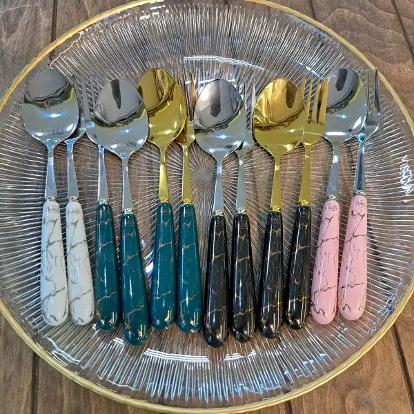 قاشق و چنگال سرامیکی برند ام جی اس